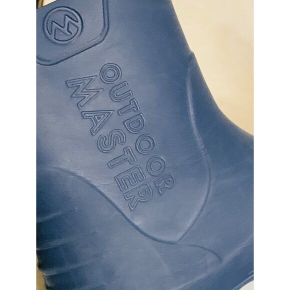 Outdoor Master Kids Blue Rain Boots Pull On Light Weight Size 12 Rainboot - Picture 4 of 7